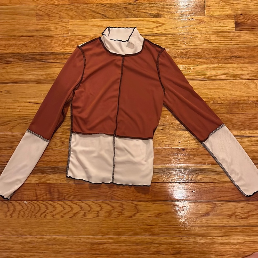 Soft Patchwork Turtleneck